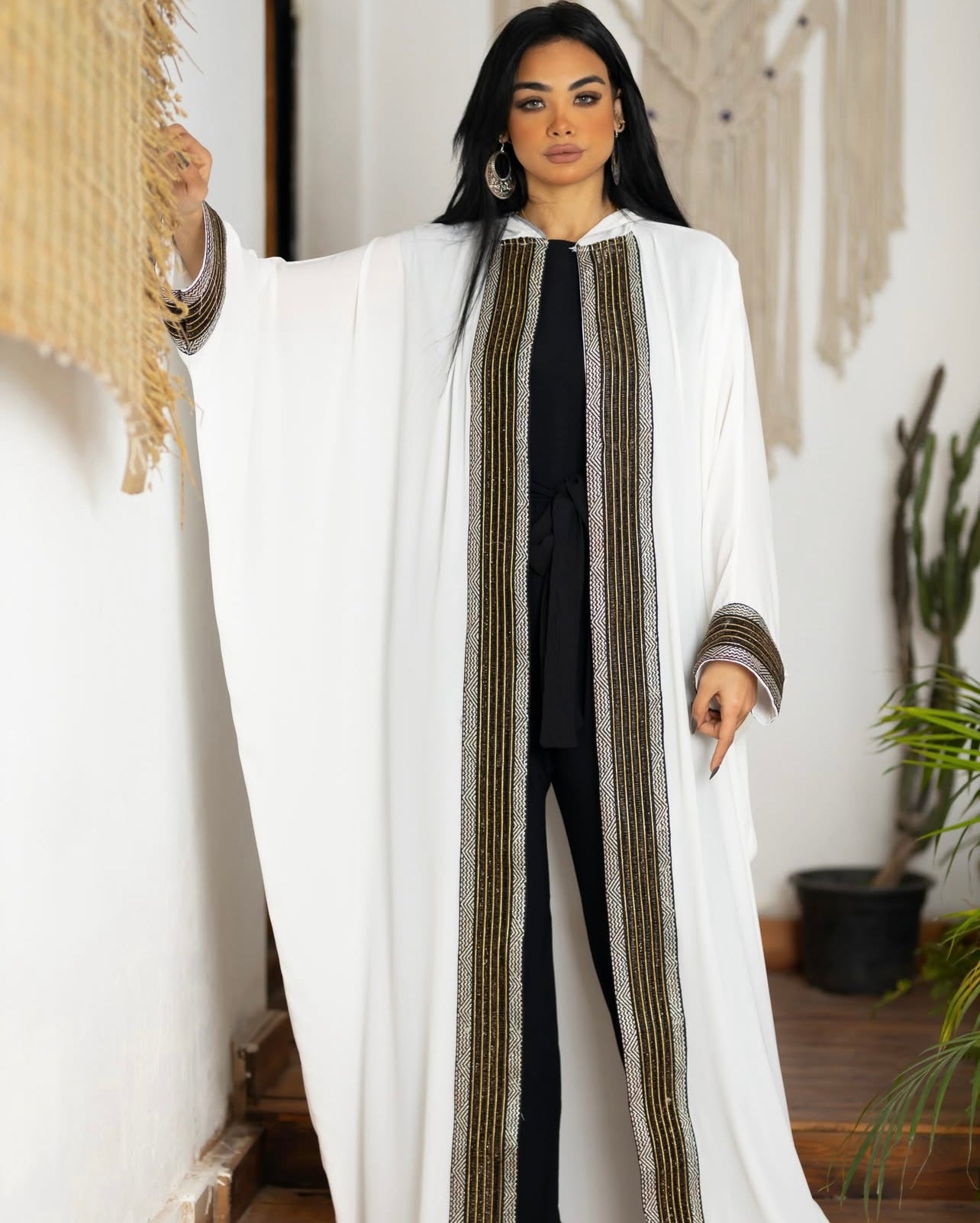 White Kaftan Chiffon